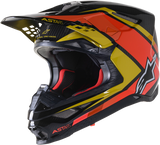 ALPINESTARS Supertech M10 Motorcycle Helmet - Meta 2 - MIPS® - Black/Yellow/Orange - Large 8300422-1549-LG