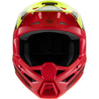 ALPINESTARS Youth SM3 Motorcycle Helmet - Fray - Gloss Red/Yellow Fluo/Black - Large  8301625-3051-YL