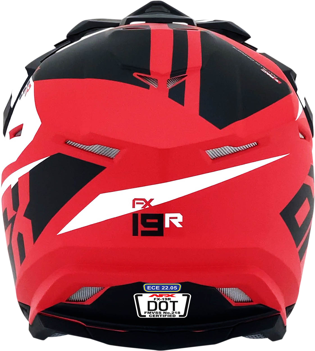 AFX FX-19R Motorcycle Helmet - Racing - Matte Red - Medium 0110-7064