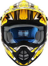 AFX FX-17 Motorcycle Helmet - Butterfly - Matte Yellow - Small 0110-7132