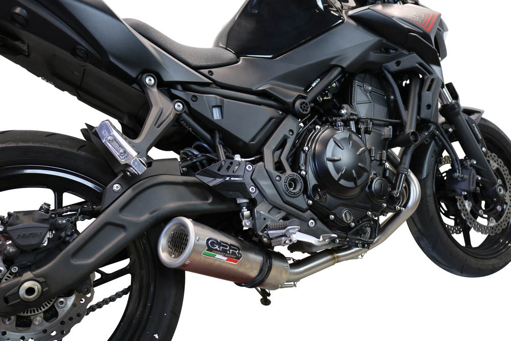 GPR Exhaust System Kawasaki Z650 ER 650 H 2017-2020, M3 Inox , Full System Exhaust, Including Removable DB Killer