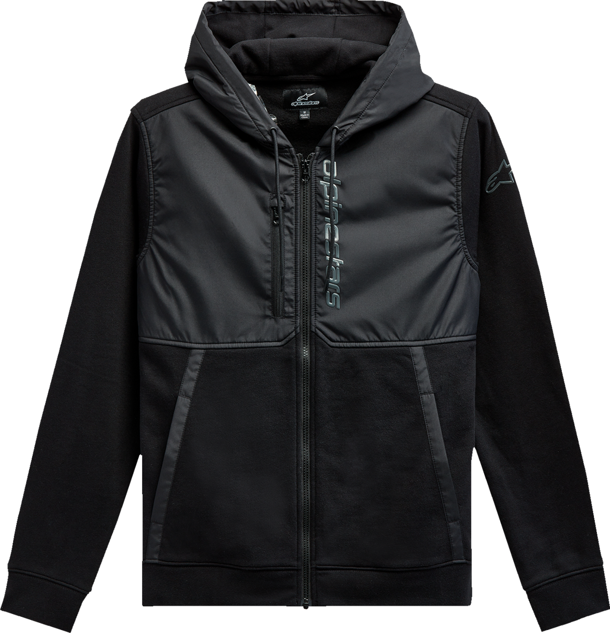 ALPINESTARS Aligned Zip Hoodie - Black/Black - Medium 1213510001010M