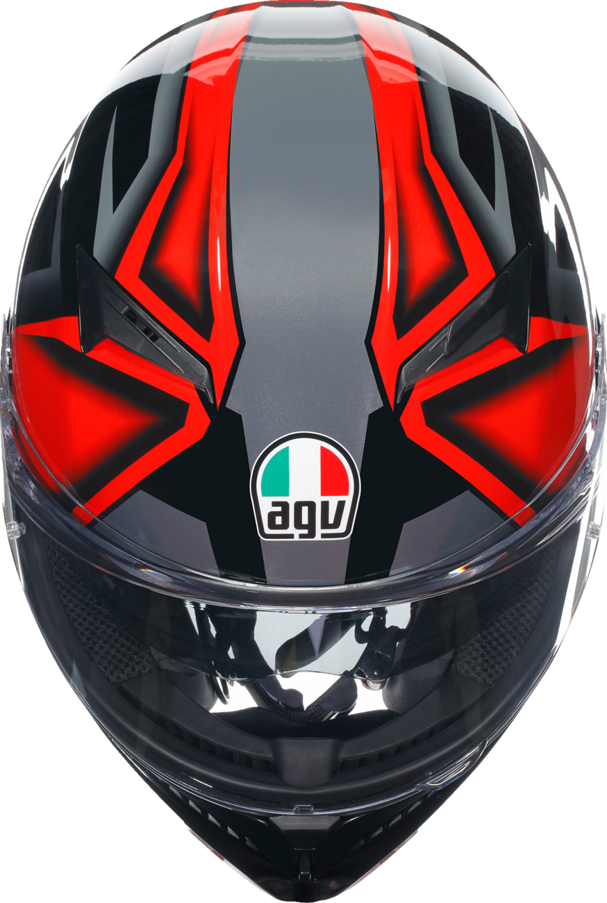 AGV K3 Motorcycle Helmet - Compound - Black/Red - Small 2118381004009S