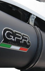 GPR Exhaust for Beta RR 125 4T Enduro 2019-2020, Furore Evo4 Nero, Slip-on Exhaust Including Link Pipe and Removable DB Killer