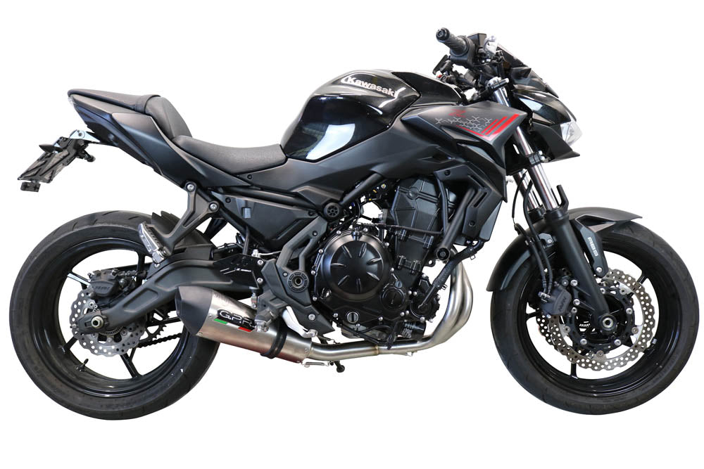 GPR Exhaust System Kawasaki Z650 ER 650 H 2017-2020, Gpe Ann. Titanium, Full System Exhaust, Including Removable DB Killer