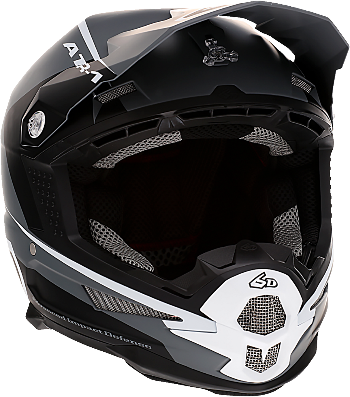 6D ATR-1 Motorcycle Helmet - Stealth - White - XS 10-4614