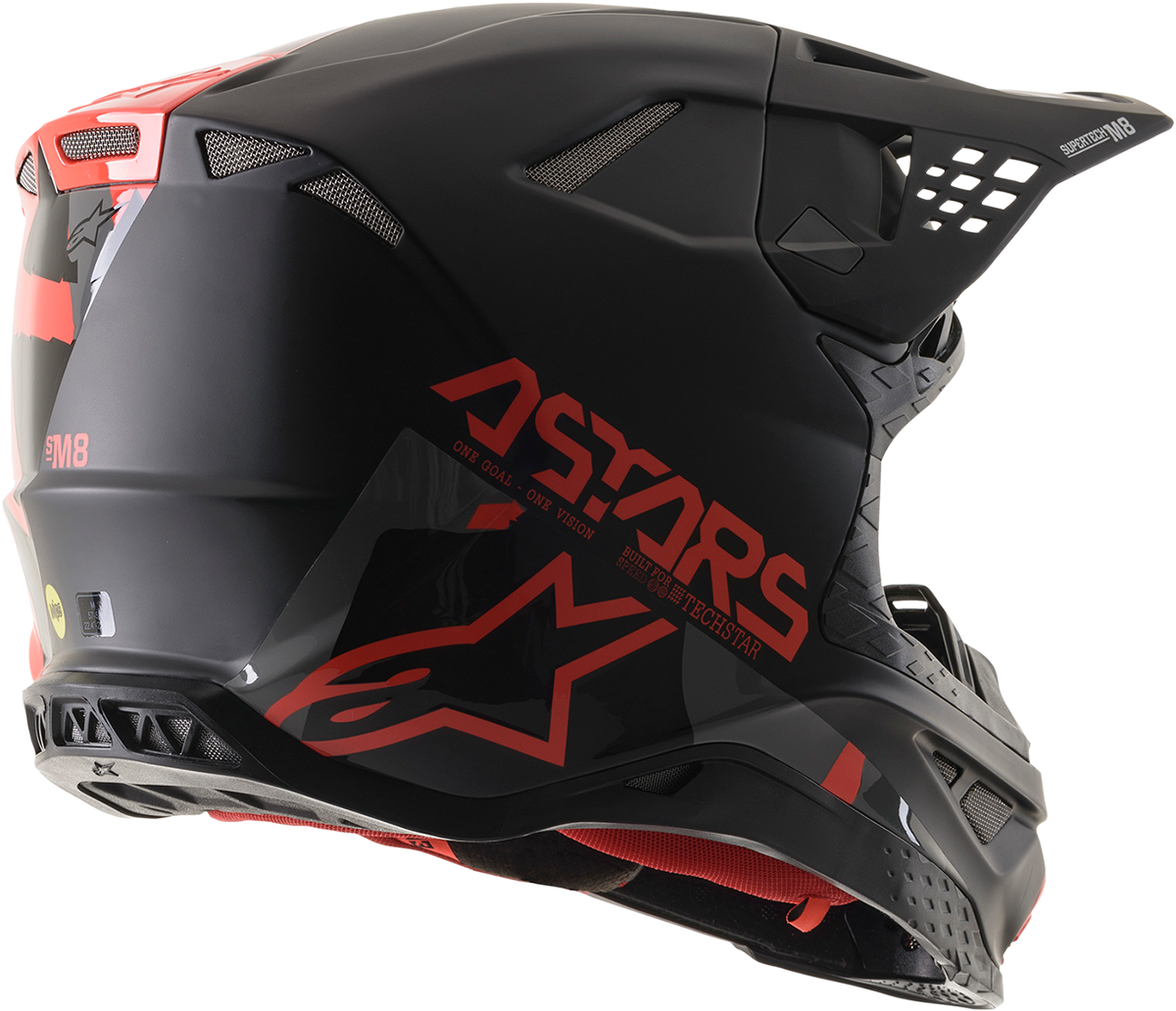 ALPINESTARS Supertech M8 Motorcycle Helmet - Echo - MIPS® - Black/Red/Gloss - Large 8302621-1116-LG