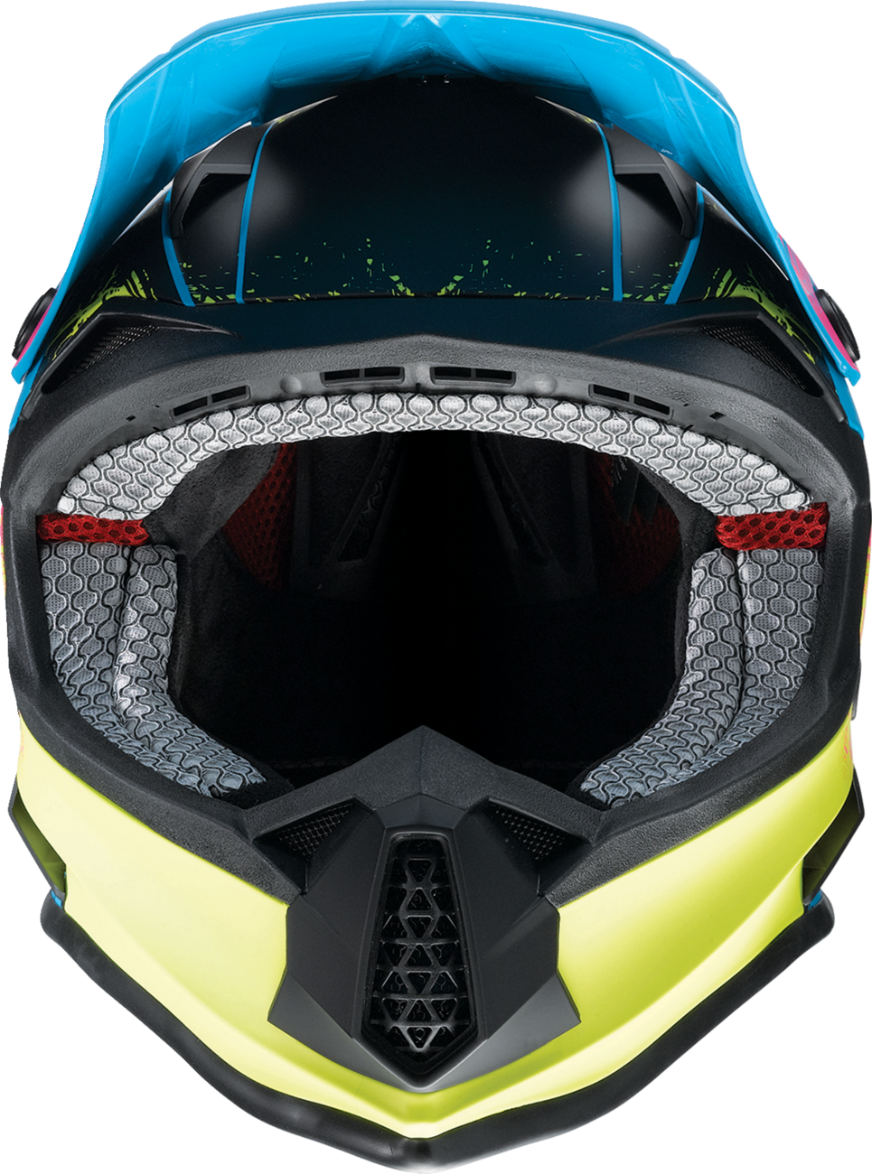 Z1R Youth F.I. Motorcycle Helmet - Fractal - MIPS - Matte Blue/Hi-Viz - Small 0111-1514