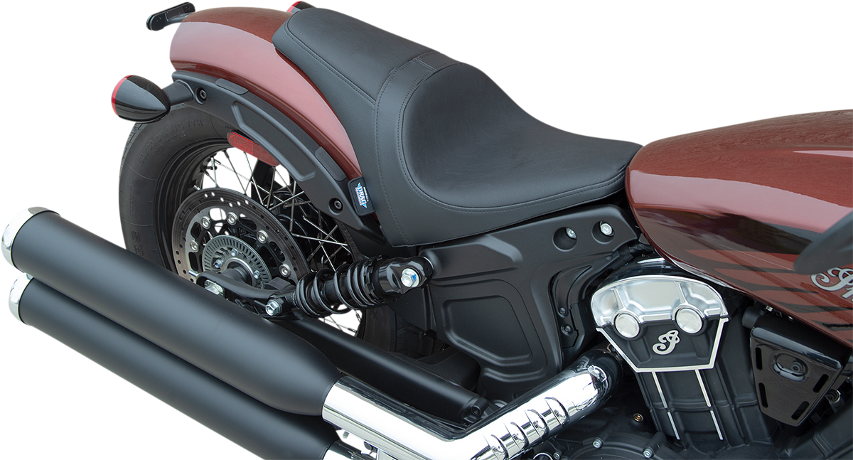 DRAG SPECIALTIES 3/4 Solo Seat - Black - Smooth - '18-'22 Scout Bobber 0810-2254