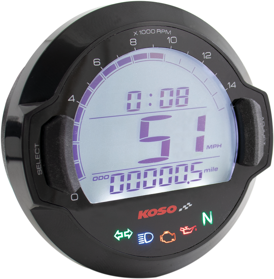 KOSO NORTH AMERICA SPEEDO/TACHO/CTRL D64 BLK BB642W20