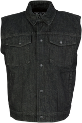 Z1R Denim Vest - Black - 4XL 2820-4490