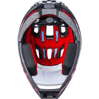 KALI DH Invader Bicycle Helmet - LTD Glitch - Matte Black/White/Red - L-2XL 0211323217