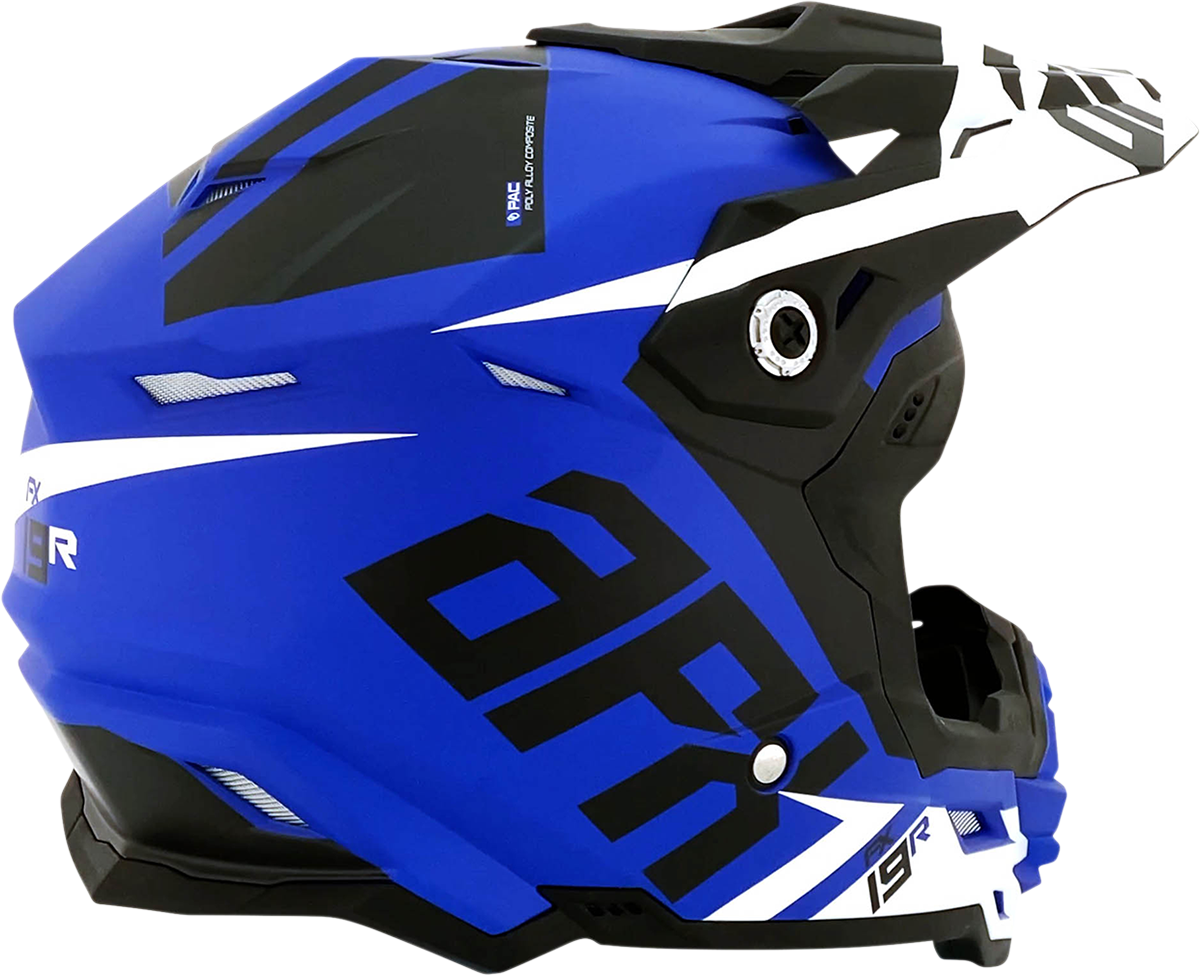 AFX FX-19R Motorcycle Helmet - Racing - Matte Blue - Large 0110-7070