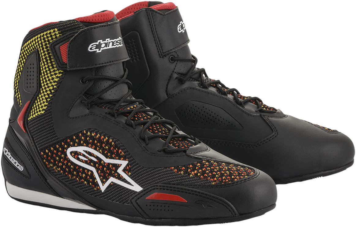 ALPINESTARS Faster-3 Rideknit® Shoes - Black/Red/Yellow - US 7 251031915307