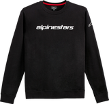 ALPINESTARS Linear Crew Fleece - Black/White - Large 1212513241020L