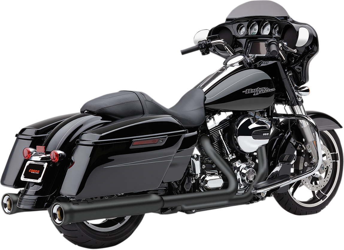 COBRA Neighbor Hater Mufflers for '95-'16 Bagger - Black 6107RB