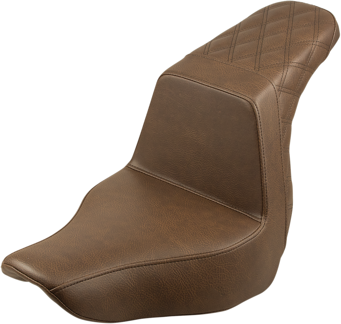 SADDLEMEN Step-Up Seat - Rear Lattice Stitch - Brown 818-29-173BR