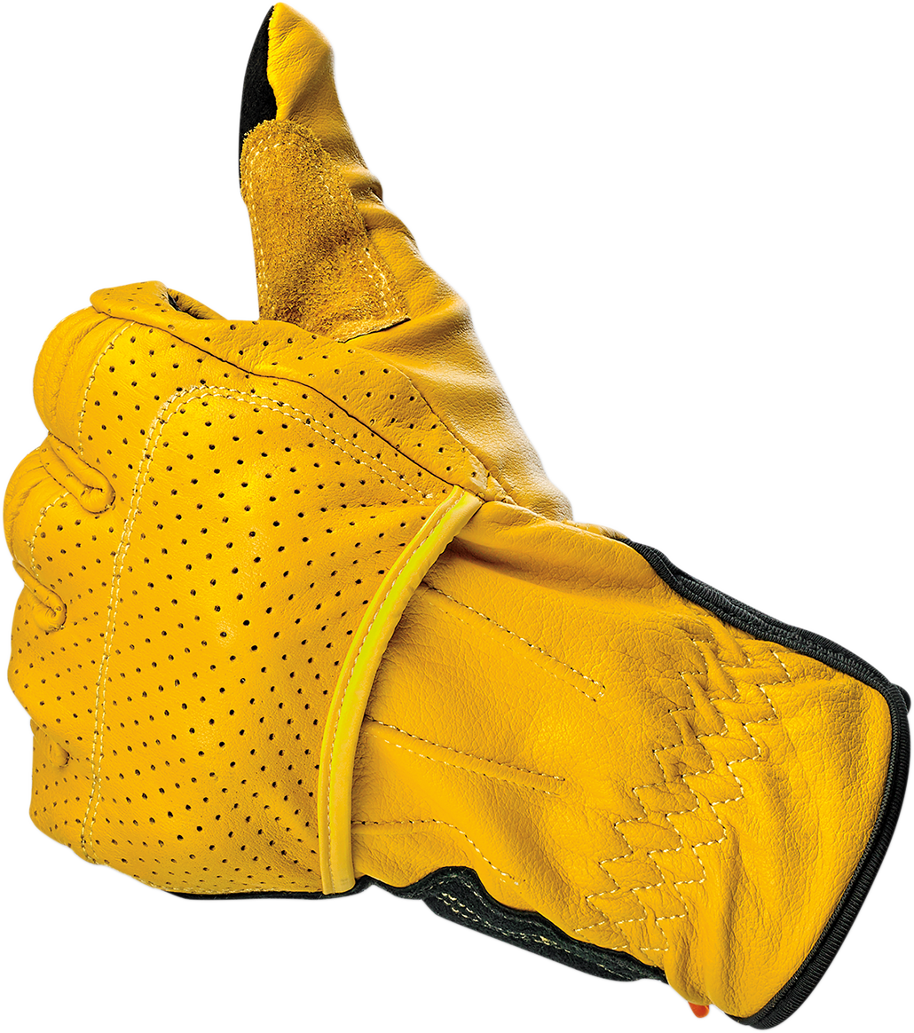 BILTWELL Borrego Gloves - Gold/Black - Large 1506-0701-304