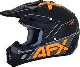 AFX FX-17 Motorcycle Helmet - Aced - Matte Black/Orange - Large 0110-6506