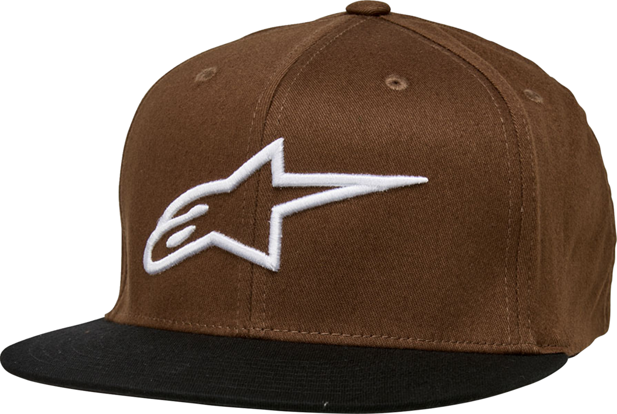 ALPINESTARS Ageless Flat Bill Hat - Brown/Black - Large/XL 1035810158010LX