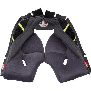 AGV Pista GP RR Cheek Pads - Gray/Yellow - 2XL 20185000564992X