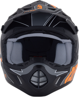 AFX FX-17 Motorcycle Helmet - Aced - Matte Black/Orange - Large 0110-6506