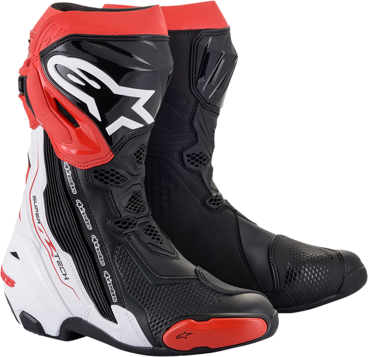 ALPINESTARS Supertech R Boots - Black/White/Red - US 12 / EU 47 2220021-123-47