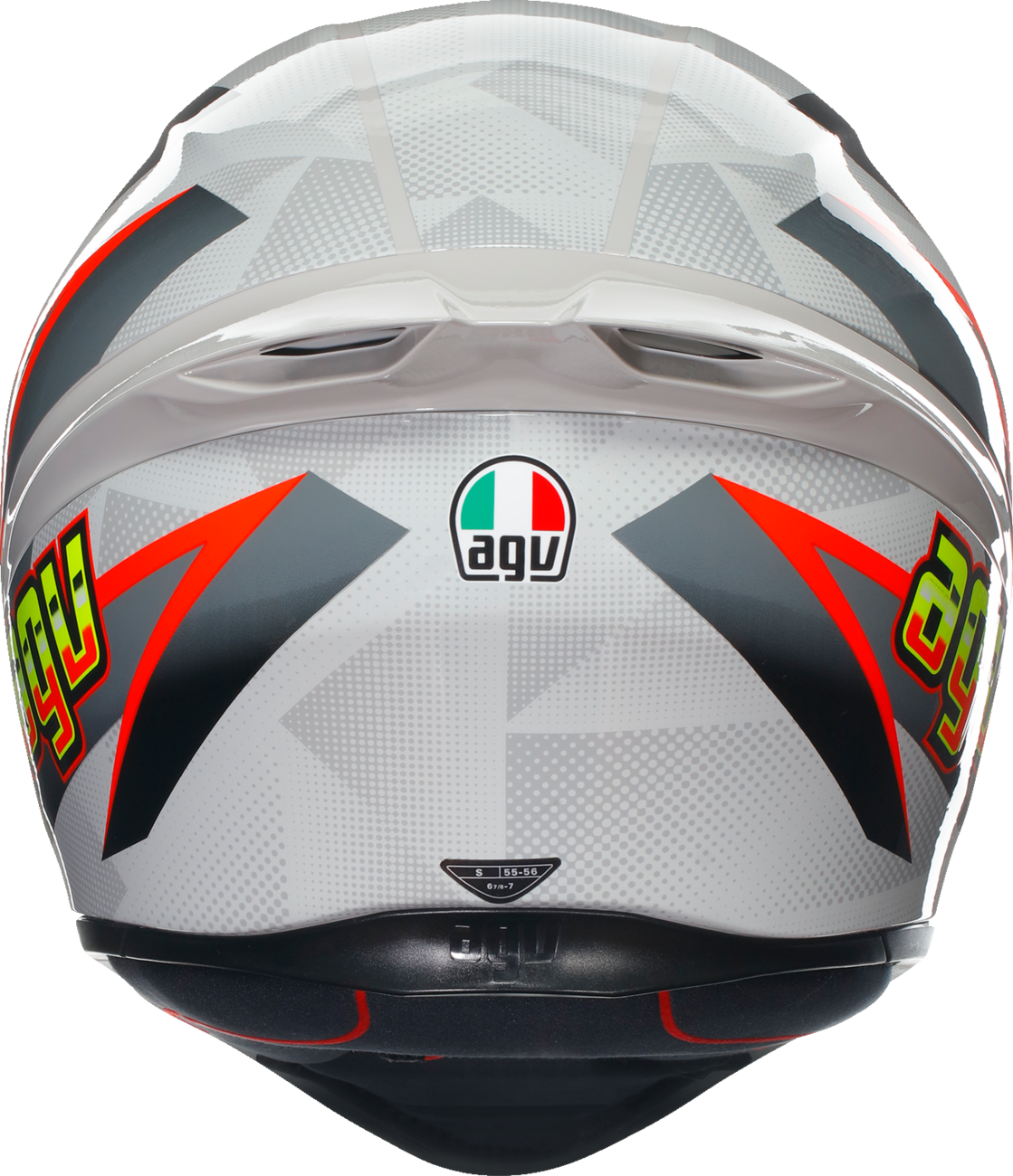 AGV K1 S Motorcycle Helmet - Blipper - Gray/Red - Small 2118394003030S