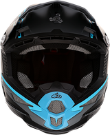 6D ATR-1 Motorcycle Helmet - Stealth - Cyan - Large 10-4627