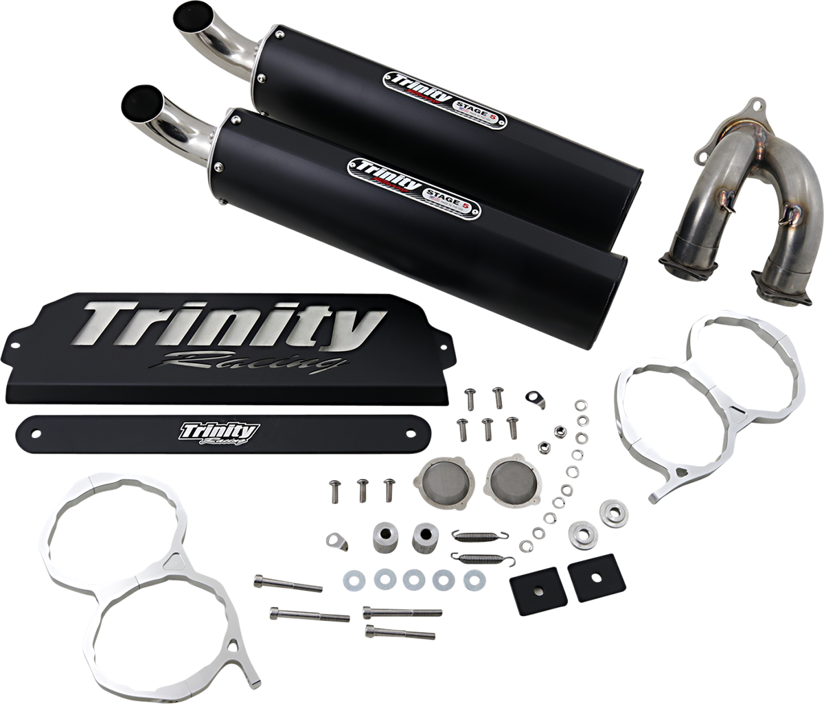 TRINITY RACING RZR Pro XP Muffler - Black TR-4173S-BK