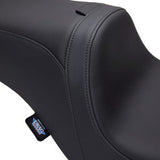 DRAG SPECIALTIES Predator 2-Up Seat - Solar Leather - Smooth - w/ Backrest - FLH '08-'23 0801-1501