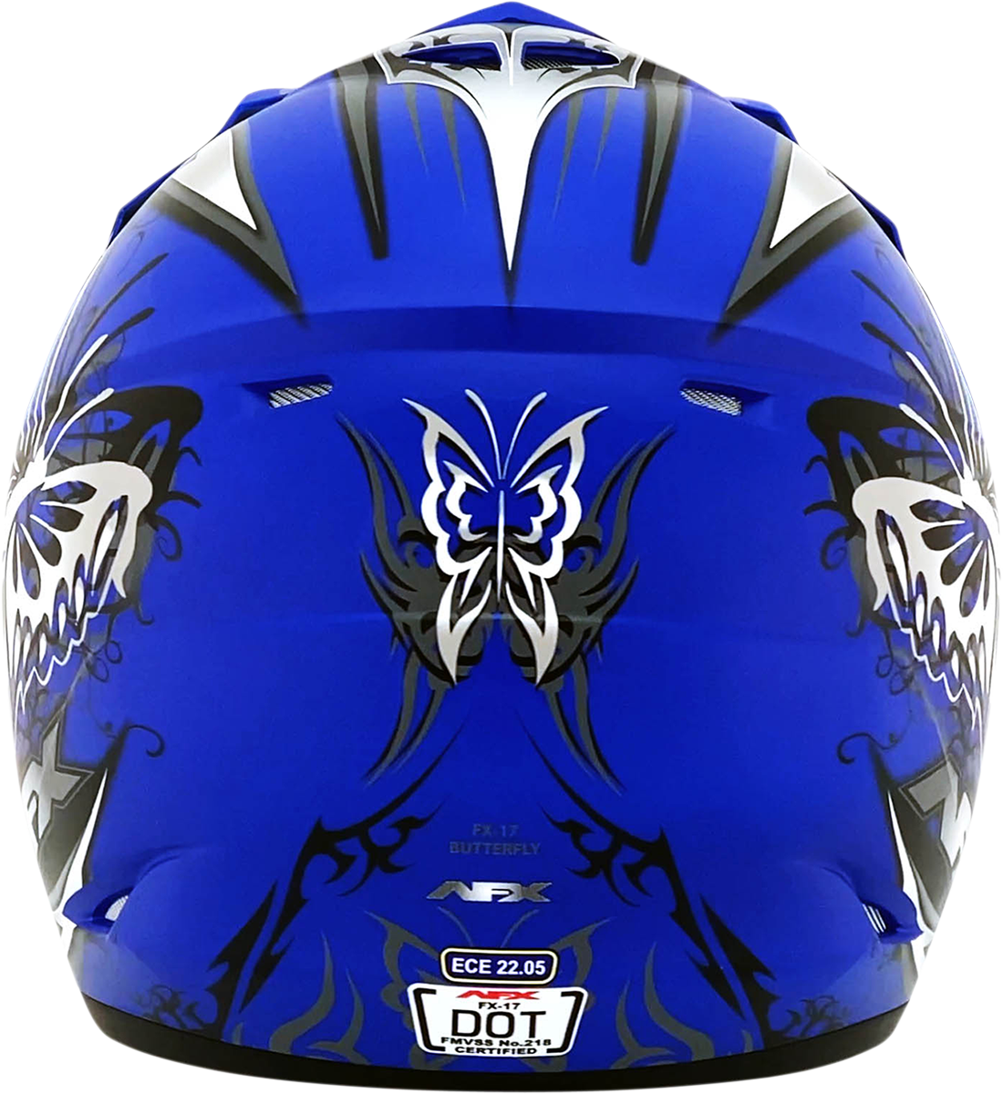 AFX FX-17Y Motorcycle Helmet - Butterfly - Matte Blue - Medium 0111-1388