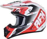 AFX FX-17 Motorcycle Helmet - Force - Pearl White/Red - Small 0110-5244