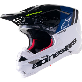 ALPINESTARS Supertech M8 Motorcycle Helmet - Radium 2 - MIPS® - Gloss Blue/White - XS 8301523-9702-XS