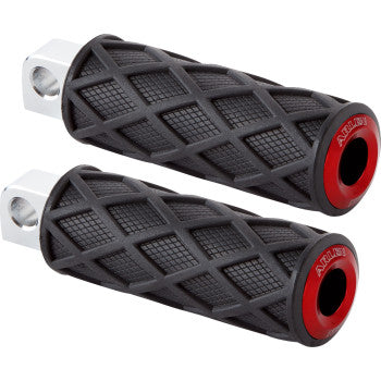 ARLEN NESS Diamond Footpegs - Driver - Red 400-056