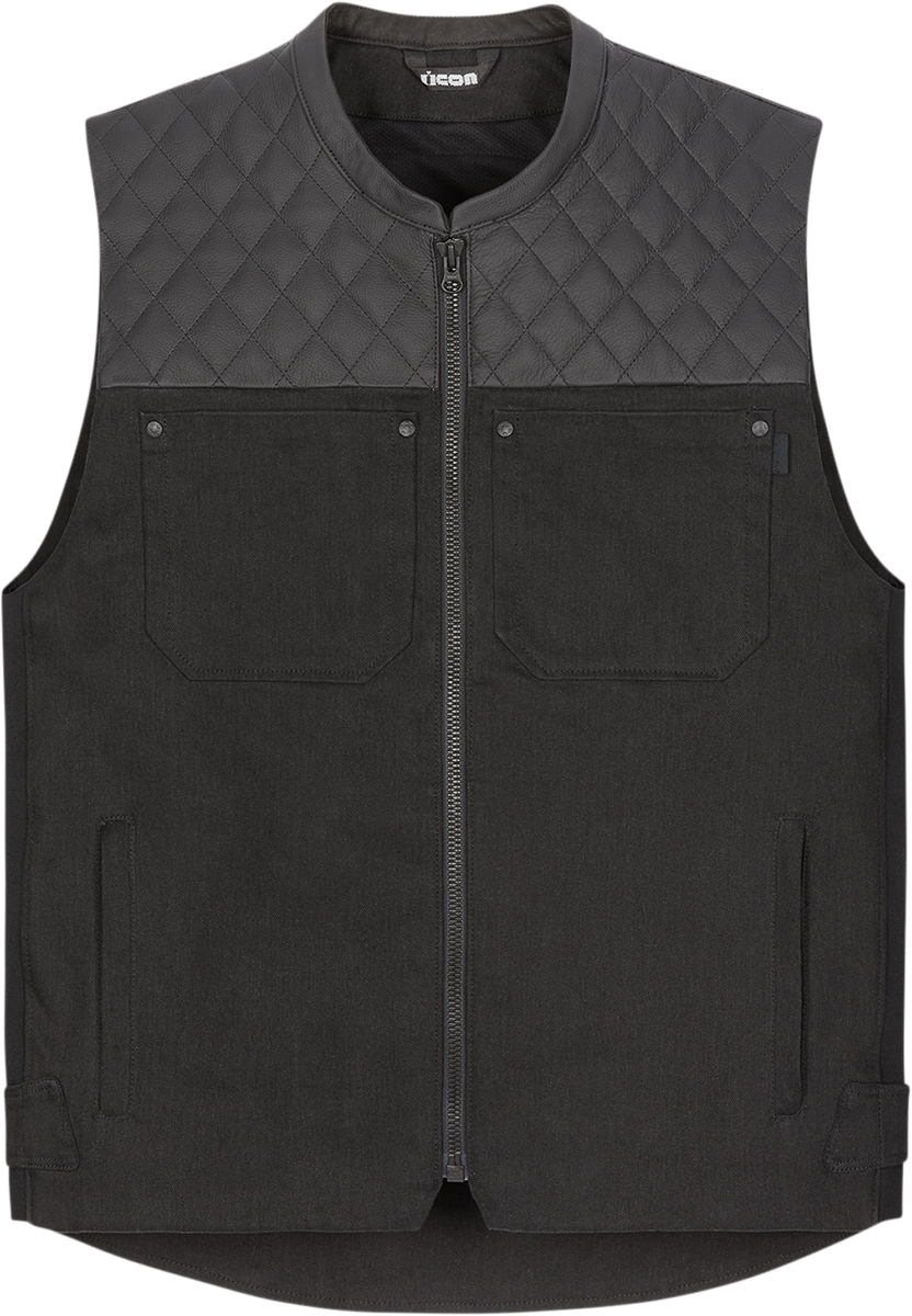 ICON Chamonix Denim Vest - Black - 3XL 2830-0557