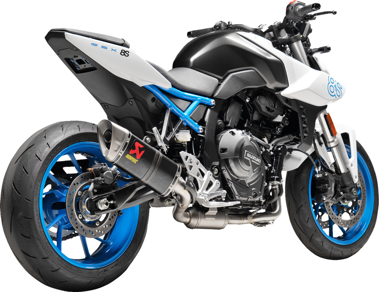 Suzuki GSX-8S 2023-2024, GSX-8R 2024 Exhaust, Akrapovic Racing Full System in Titanium and Carbon Fiber S-S8R1-EEC