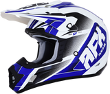 AFX FX-17 Motorcycle Helmet - Force - Pearl White/Blue - Large 0110-5240