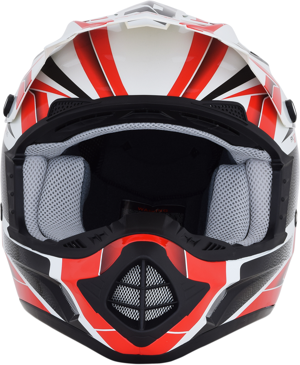 AFX FX-17 Motorcycle Helmet - Force - Pearl White/Red - Small 0110-5244