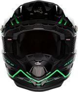 6D ATR-2 Motorcycle Helmet - Phase - Black/Green - Large 12-2847