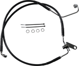 DRAG SPECIALTIES Brake Line - Front - Black - +2" - Softail '04-'06 640223-2BLK