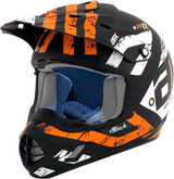 AFX FX-17Y Motorcycle Helmet - Attack - Matte Black/Orange - Medium 0111-1406