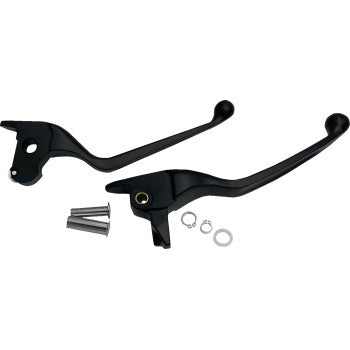 DRAG SPECIALTIES Lever Set - Narrow - Black 0610-2309