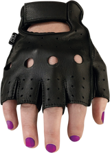 Z1R Women's 243 Half Gloves - Black - 2XL 3302-0481