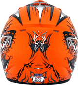 AFX FX-17Y Motorcycle Helmet - Butterfly - Matte Orange - Small 0111-1381