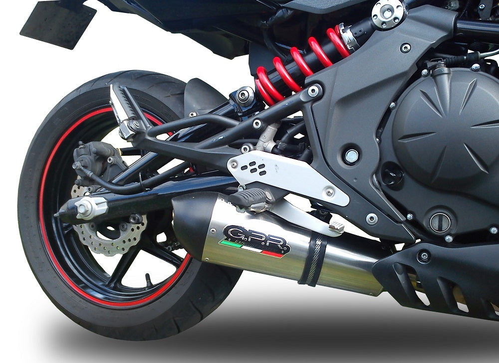 GPR Exhaust System Kawasaki ER6N ER6F 2005-2011, Gpe Ann. titanium, Slip-on Exhaust Including Removable DB Killer and Link Pipe