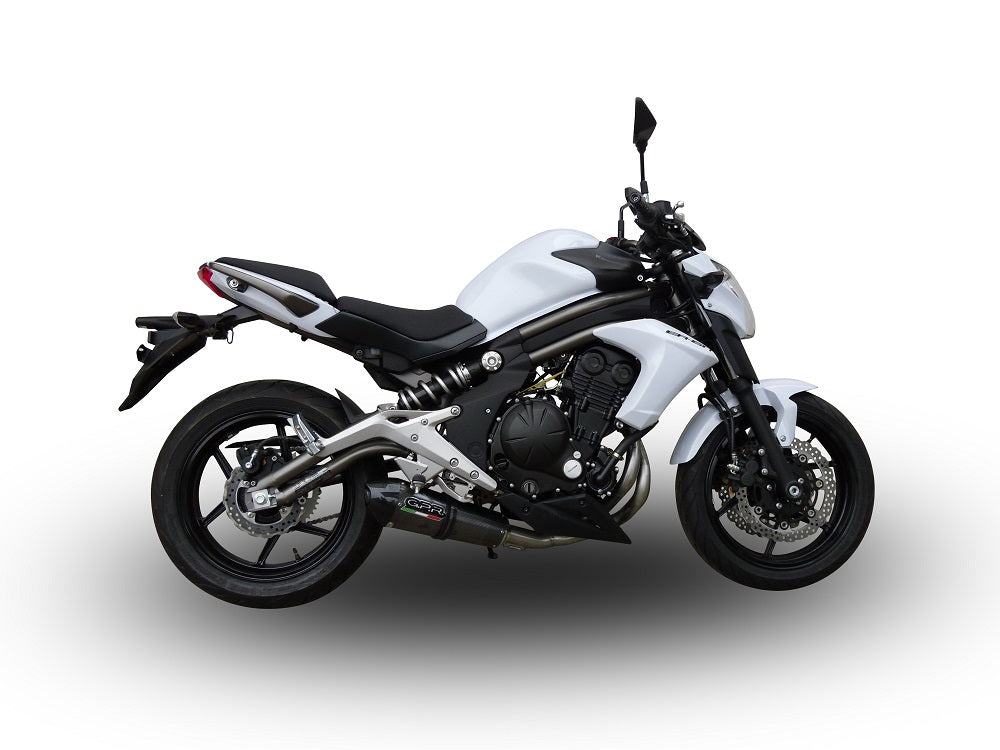 GPR Exhaust System Kawasaki ER6N ER6F 2012-2016, Gpe Ann. Poppy, Full System Exhaust, Including Removable DB Killer