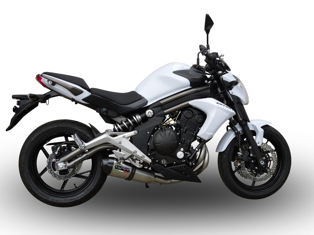 GPR Exhaust System Kawasaki ER6N ER6F 2012-2016, Gpe Ann. titanium, Full System Exhaust, Including Removable DB Killer