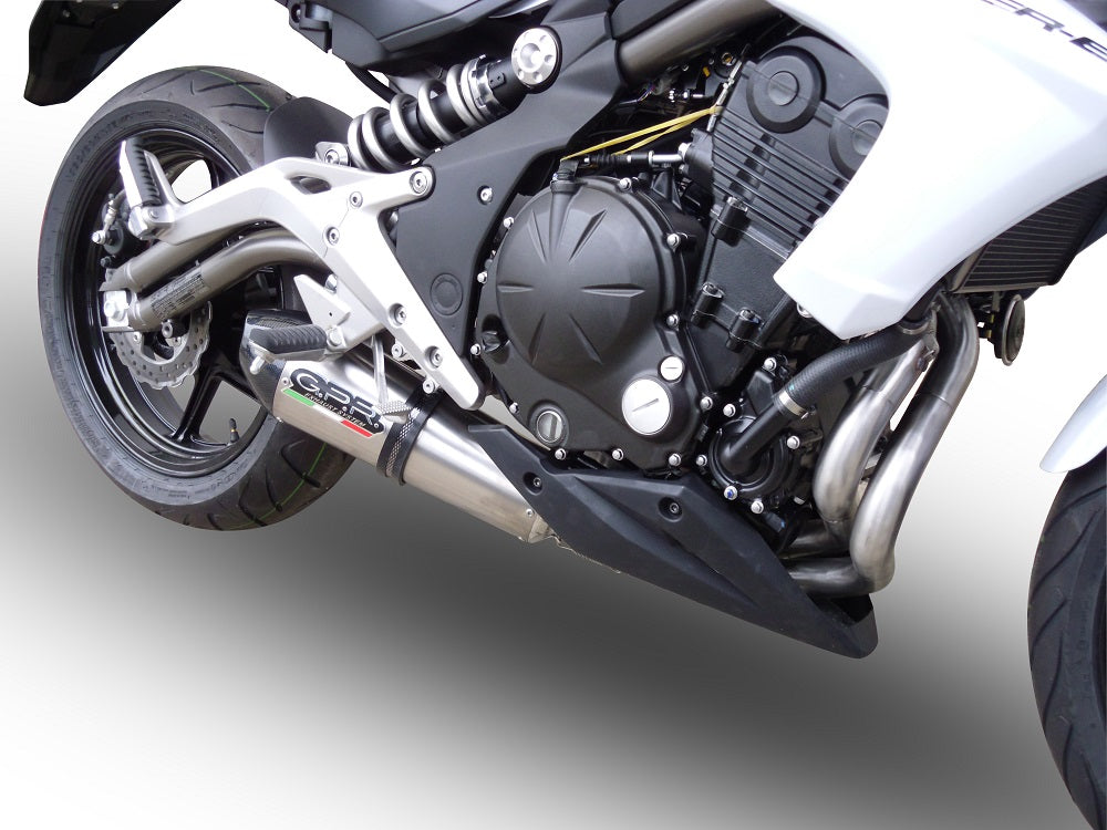 GPR Exhaust System Kawasaki ER6N ER6F 2012-2016, Gpe Ann. titanium, Full System Exhaust, Including Removable DB Killer