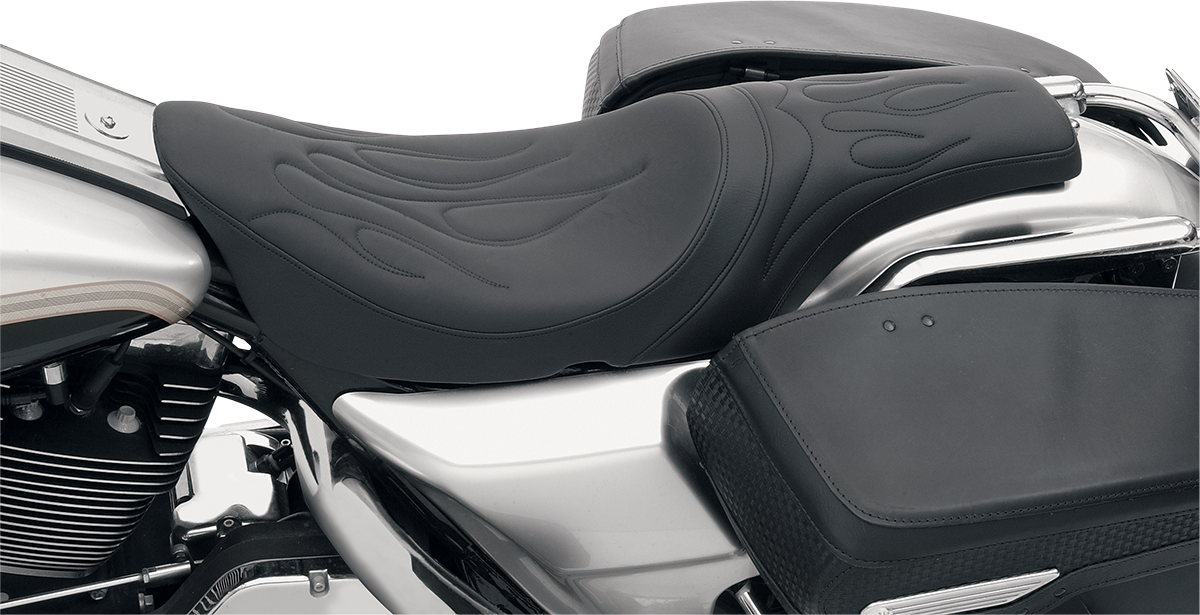 DRAG SPECIALTIES Predator Seat - Flame Stitched - FLHR/FLHX '99-'07  0801-0213